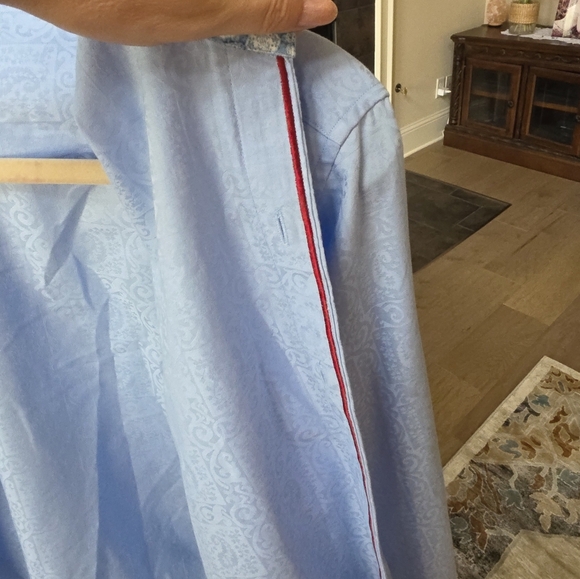 Robert Graham Button Down Shirt Light Blue  Long Sleeve Formal Shirt M - Picture 9 of 13